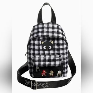 NEW Sanrio CHOCOCAT CROSSBODY Checkered BAG Hello Kitty & Friends